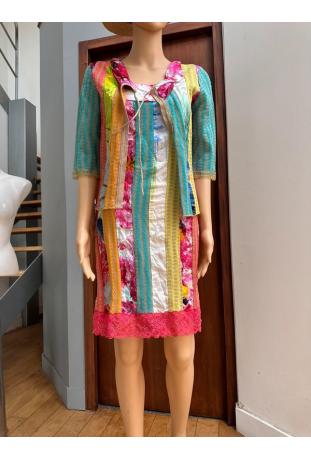 LOUISE DELLA : ensemble robe + cardigan " - collection printemps/été - nouveauté boutique