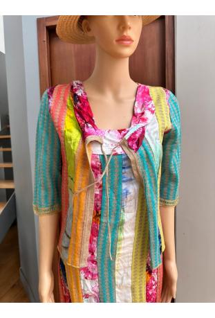 LOUISE DELLA : ensemble robe + cardigan " - collection printemps/été - nouveauté boutique