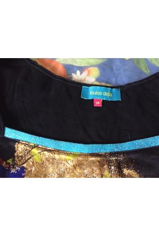 LOUISE DELLA : robe soie et tricot modal dessin exclusif "LES ABSTRAITS DE LOUISE"