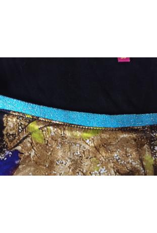 LOUISE DELLA : robe soie et tricot modal dessin exclusif "LES ABSTRAITS DE LOUISE"