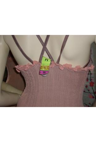 robe + cache épaule rose poudre