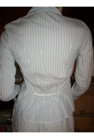 chemise MetFG blanche/bleu ciel