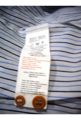 chemise MetFG blanche/bleu ciel